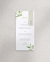Verona Menu with Name Tag