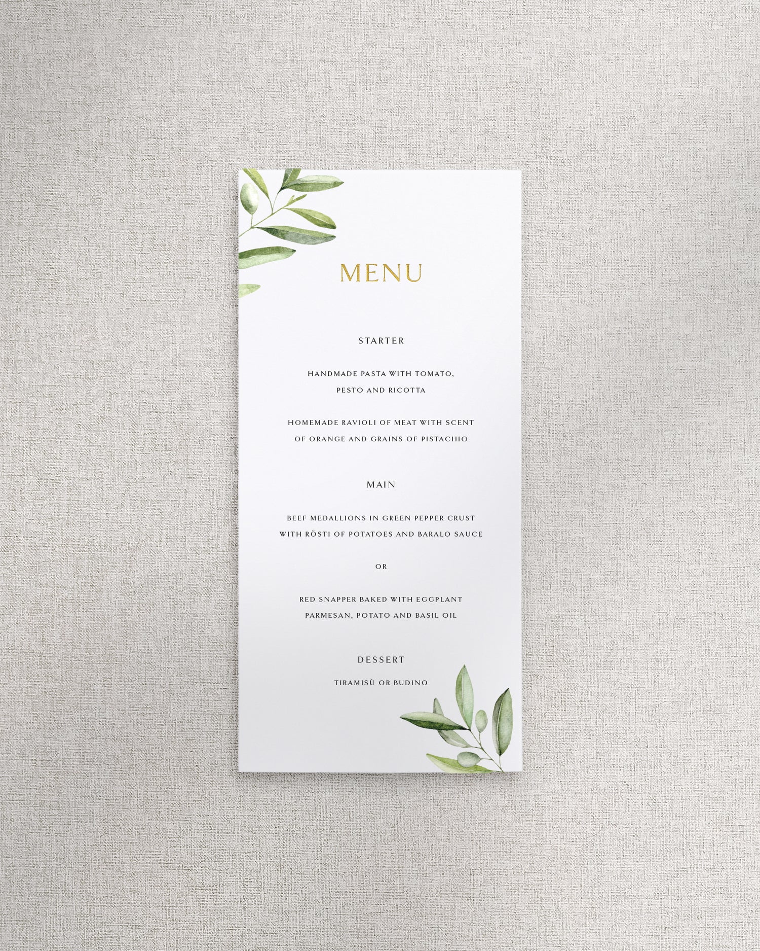 Verona Menu