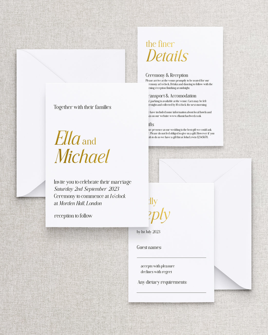 Vienna Invitation 3 Card Suite