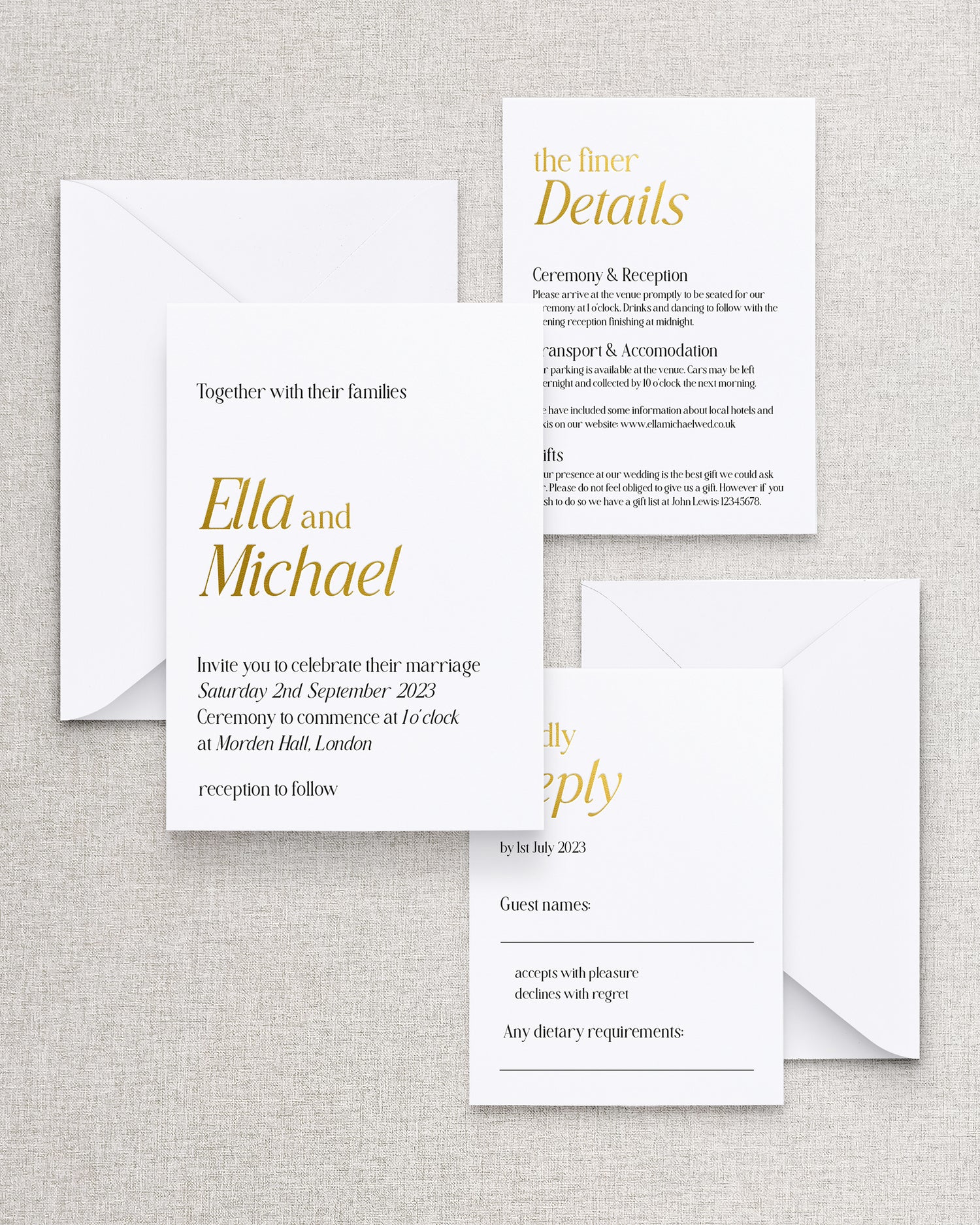 Vienna Invitation 3 Card Suite
