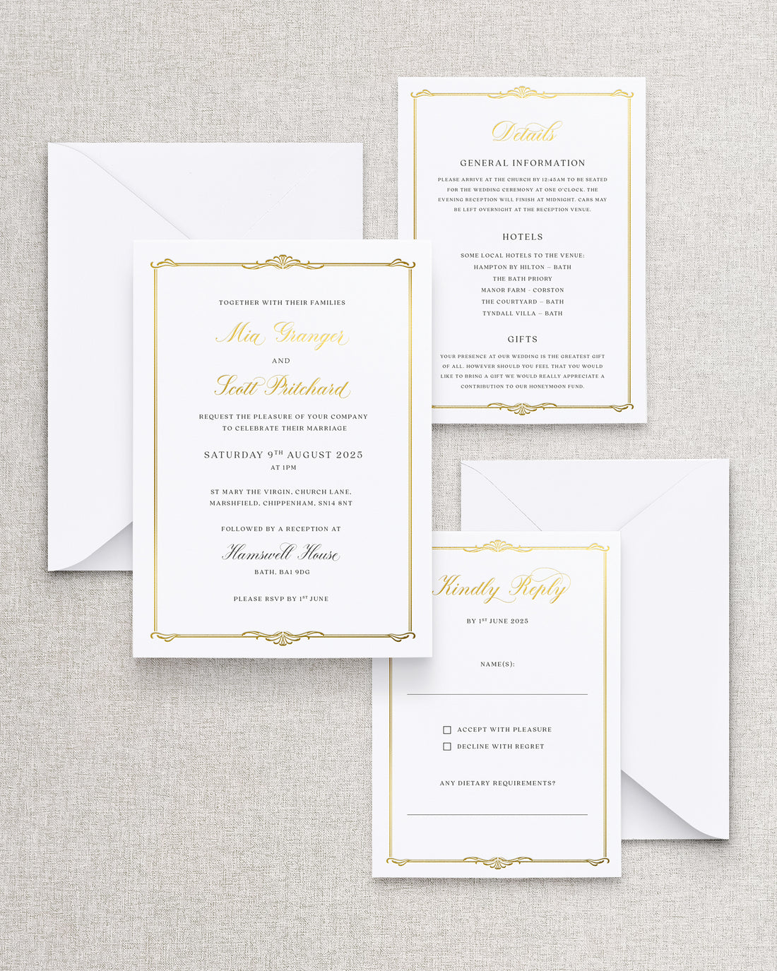 Windsor Invitation 3 Card Suite