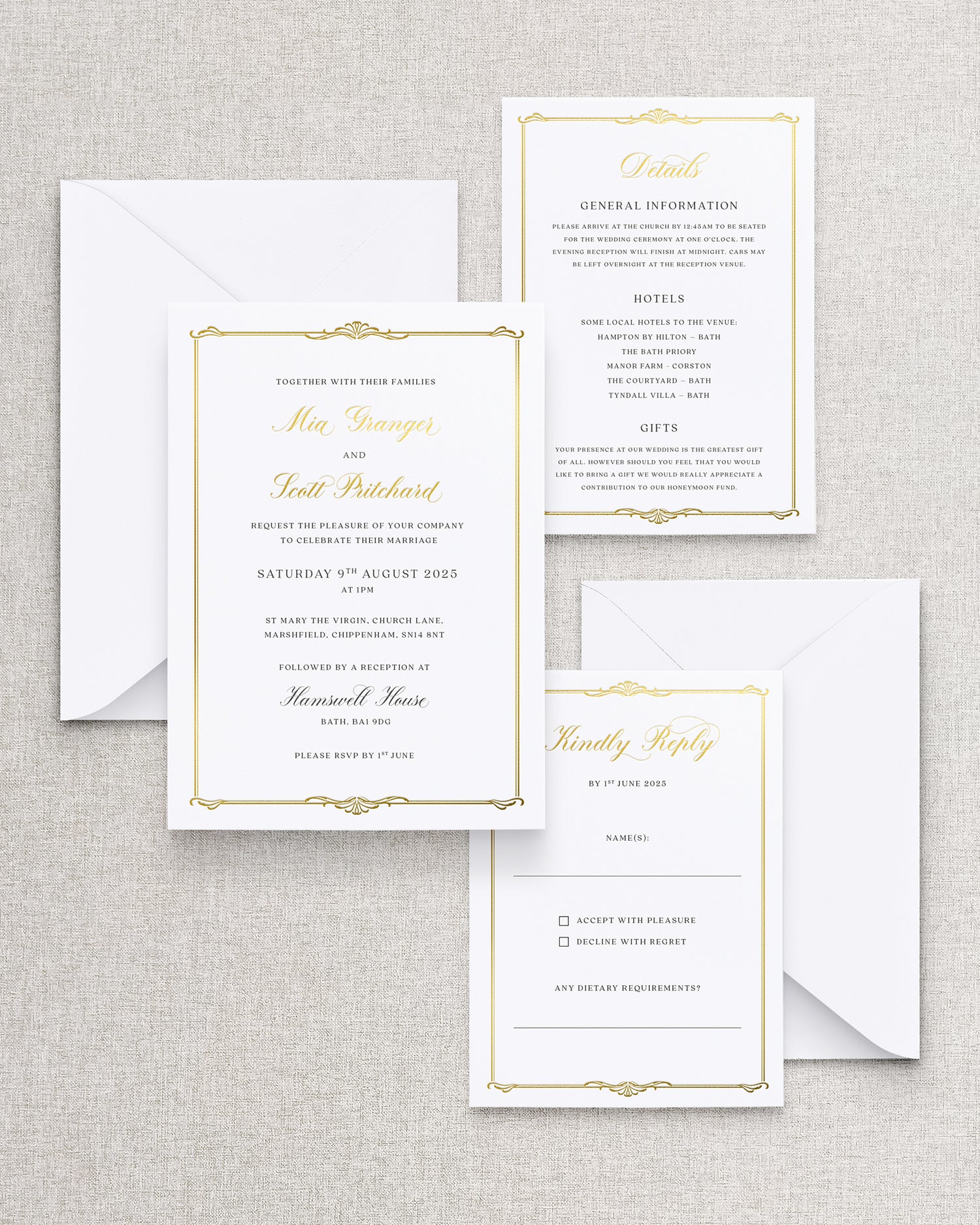 Windsor Invitation 3 Card Suite