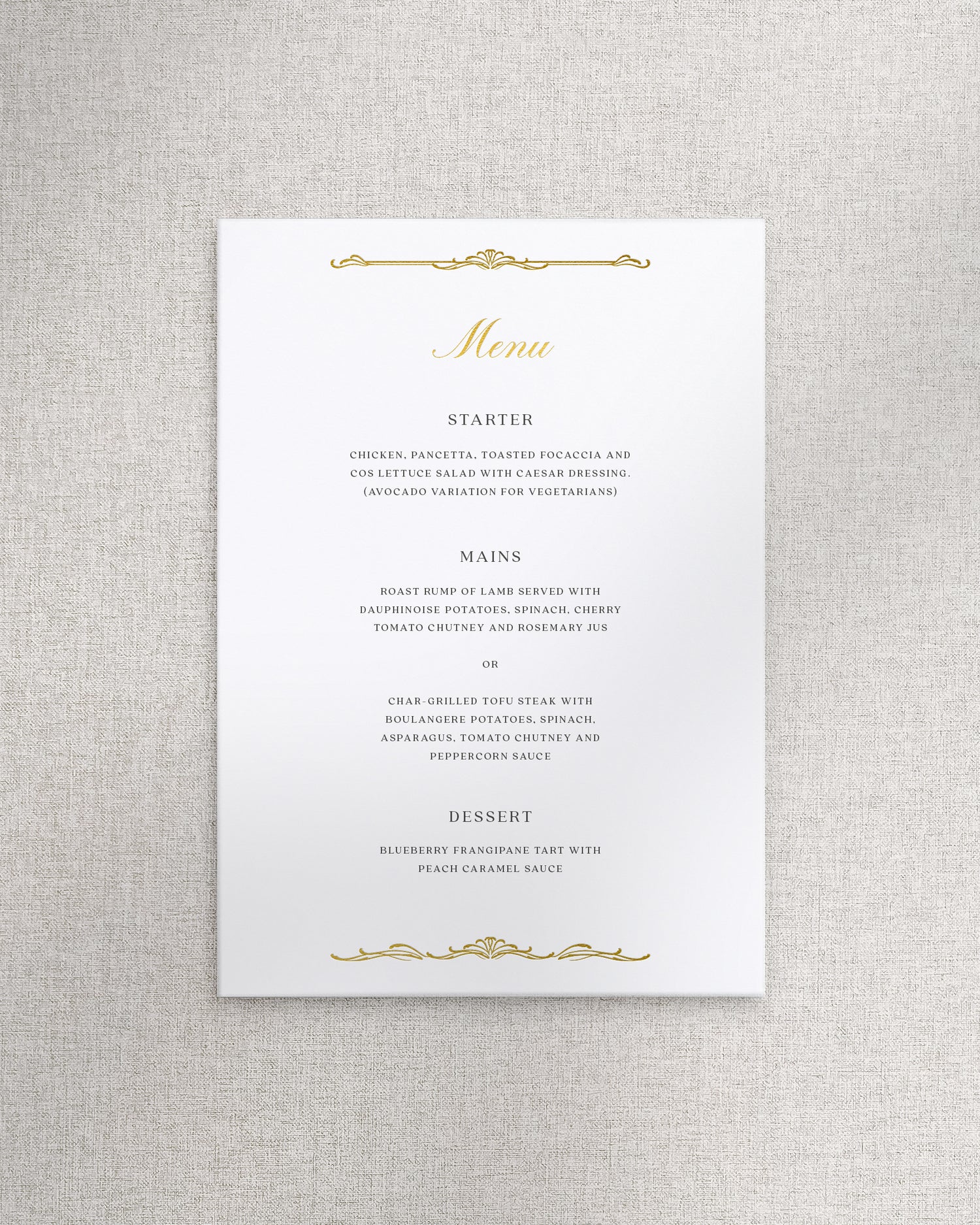 Windsor Menu A5