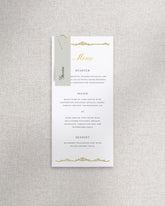 Windsor Menu with Name Tag