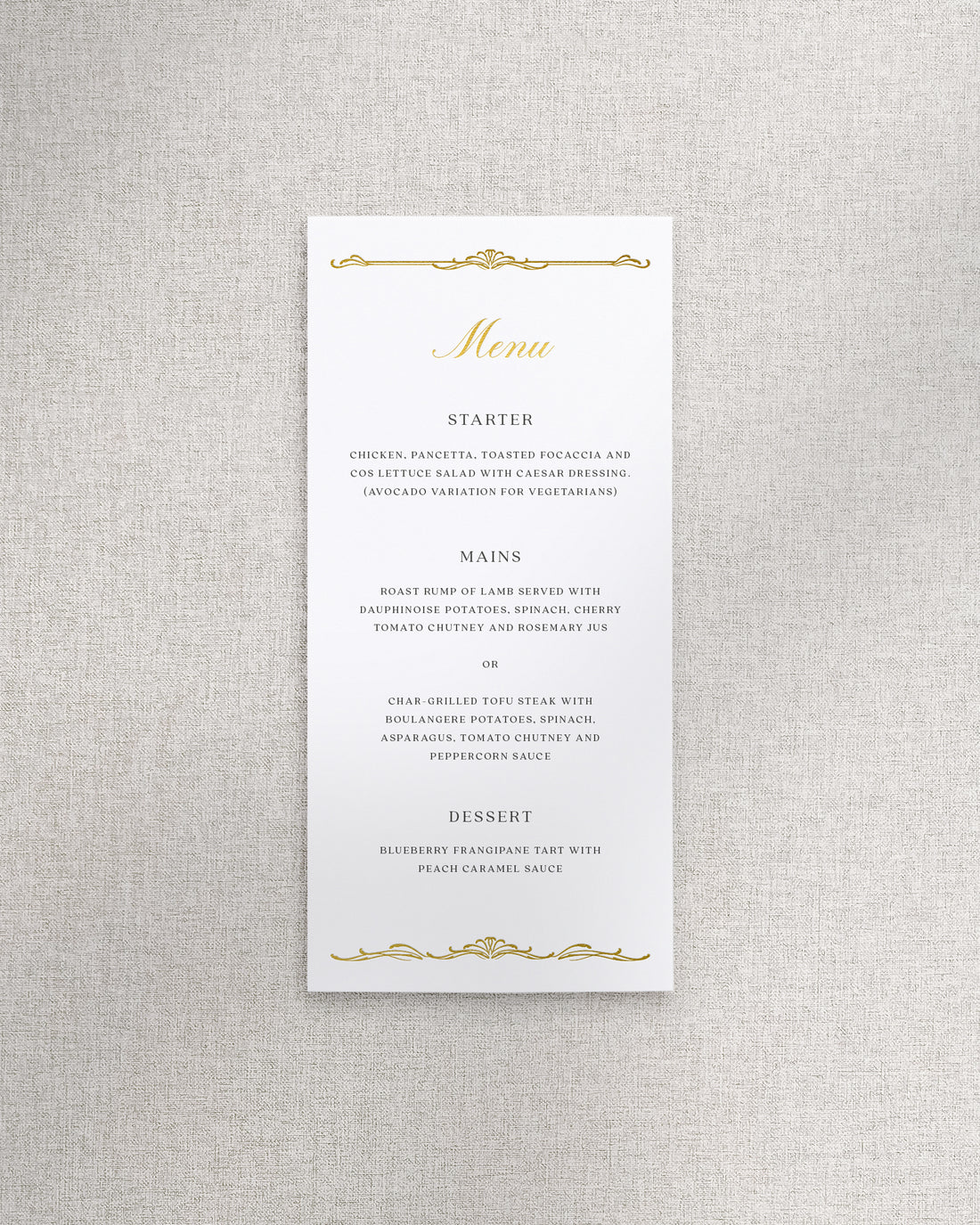 Windsor Menu